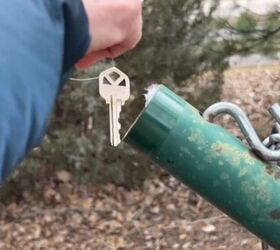 Place the key in a hammock pole