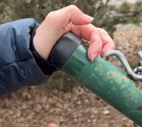 Replace the cap of the pole ensuring some fishing lines is accessible