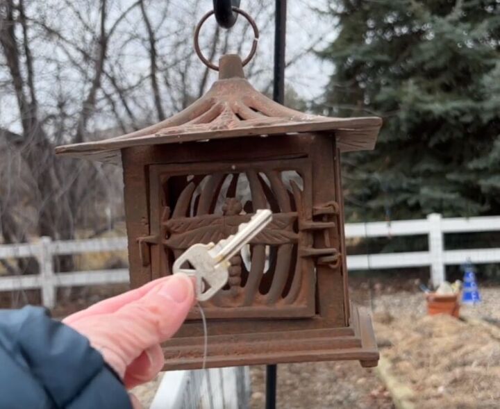 Hide a key in a lantern