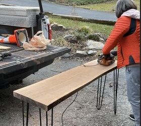 cmo hacer una mesa de madera de borde vivo de losas, Y MAS LIJADO