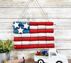 diy bandera americana de corcho de vino reciclado