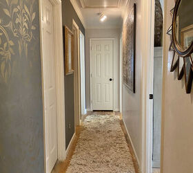 She spreads this stuff all over her old hollow-core door for an incredible idea