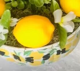 upcycled summer farmhouse planter bowl using dollar tree items