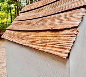 adorada casita para pjaros hecha a mano y restaurada, Birdhouse Refinished Tejas del techo