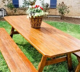 cmo reacabar una mesa de picnic de madera en 4 sencillos pasos, C mo reacabar una mesa de picnic de madera