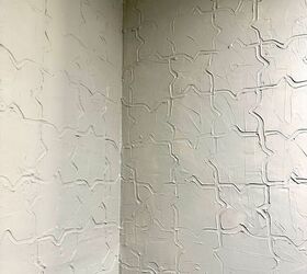 diy azulejos paredes con textura tambin conocido como cmo ocultar drywall, Baldosas trazadas en una esquina