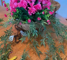 cmo crear cestas de flores colgantes de imitacin para exteriores