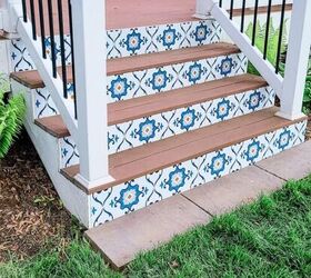 How to Add Outdoor Vinyl Tile for Stair Risers