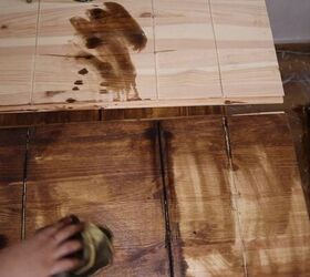 Concentrating the stain in the grooves