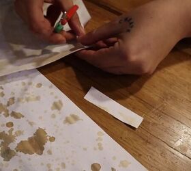 Using coffee to age the paper