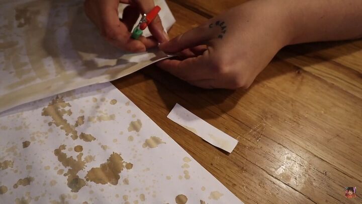 Using coffee to age the paper