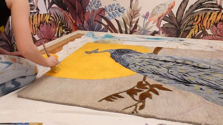 How to paint a rug
