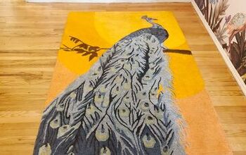 DIY Painted Rug: How to Make a Boring Gray Rug Colorful