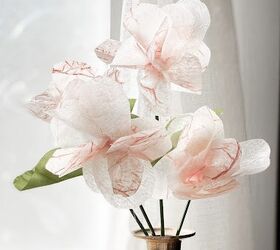 flores de papel de arroz de imitacin