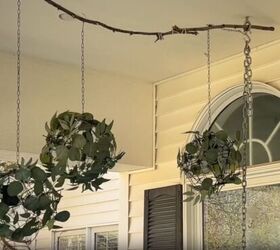 How to hang fairy lights spheres on your porch swing