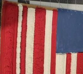 bandera americana de arcilla seca al aire