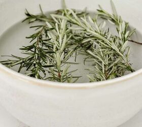 Soak rosemary in water for a simple and beautiful kitchen accent