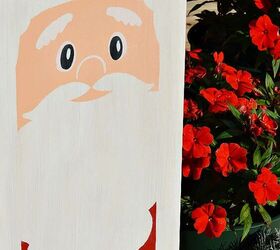 letrero de navidad de la sra claus, Cartel de Pap Noel de madera pintada