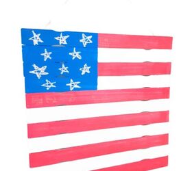 diy mini letrero de madera con bandera americana