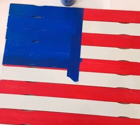 diy mini letrero de madera con bandera americana