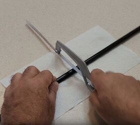 After marking the rod, carefully cut it