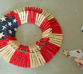 americana clothespin wreath tutorial fourth of july decor