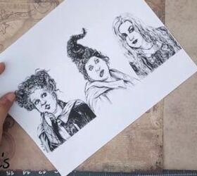 make these beautiful hocus pocus portraits to decorate for halloween