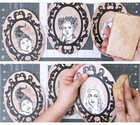 make these beautiful hocus pocus portraits to decorate for halloween