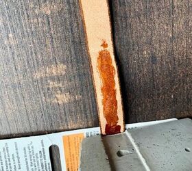 haga un tope de puerta de cemento con una incrustacin de cuero, pegar cuero para tope de puerta