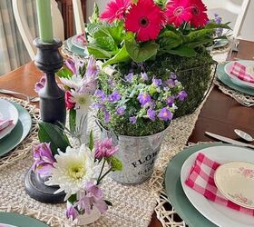 Centro de mesa fácil con flores anuales