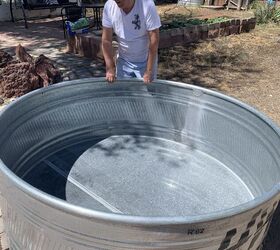 bricolaje simple para un tanque de almacenamiento en el patio vence el calor
