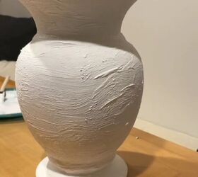 aprende a crear un jarrn pintado con textura de arcilla de imitacin