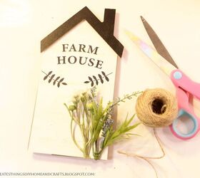 simple farmhouse decoration using one house plaque from dollar tree en ingls