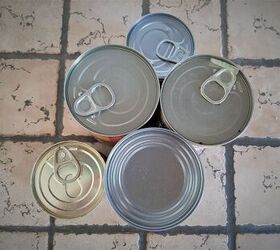 tops of tin cans