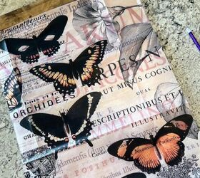 decoupage mariposa vintage, DIY Decoupage Lienzo Pared Arte Buttefly