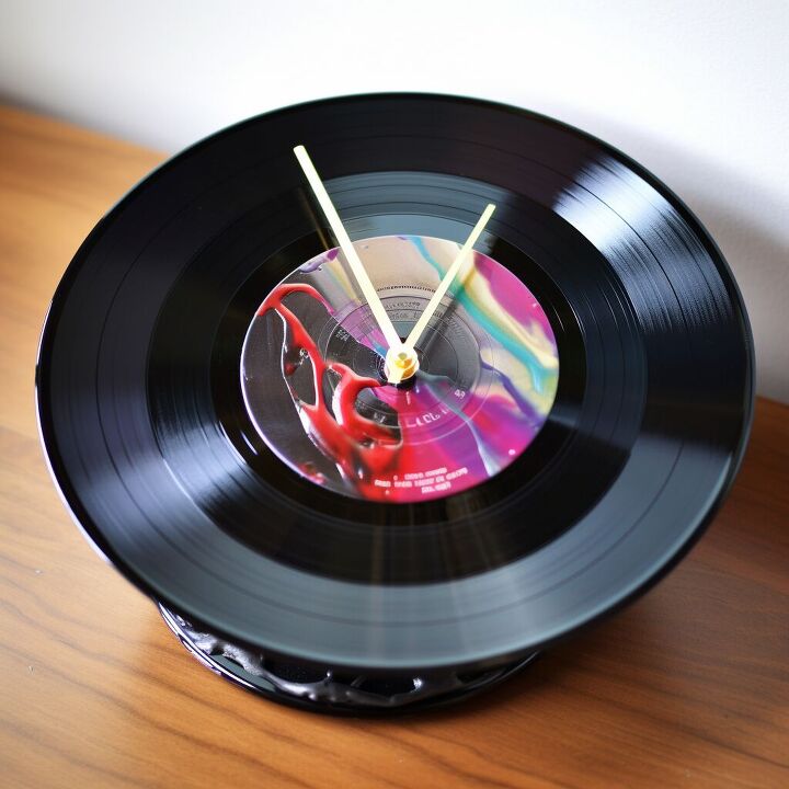 DIY vinyl record clock