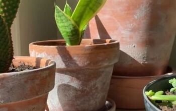 Aged Flower Pots Using Baking Soda and Dirt