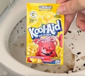 toilet cleaning hacks, Scrub the toilet bowl with Kool Aid for a refreshing shine