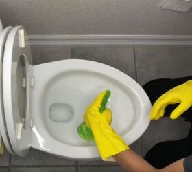 toilet cleaning hacks, Spray hydrogen peroxide inside the toilet bowl