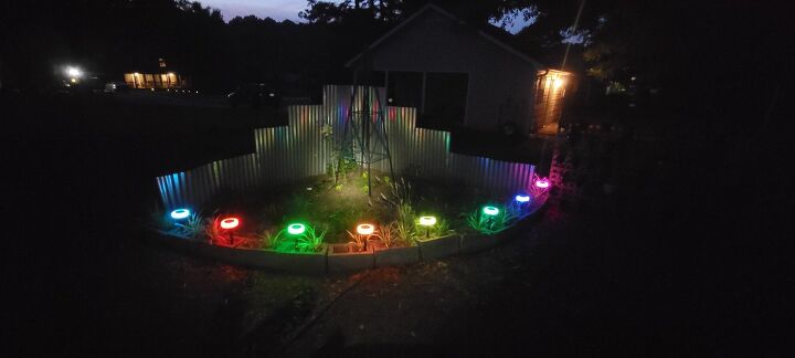 triangle flower bed