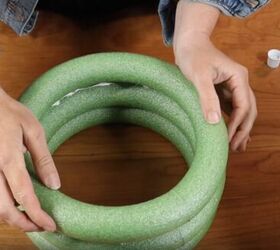 Foam rings stacked on top of each other, held together by adhesive