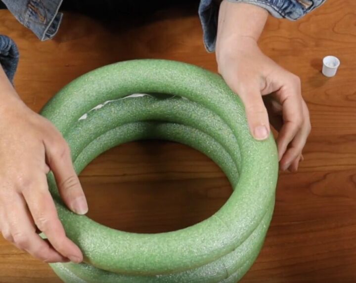 Foam rings stacked on top of each other, held together by adhesive
