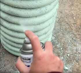 Spray painting the foam rings