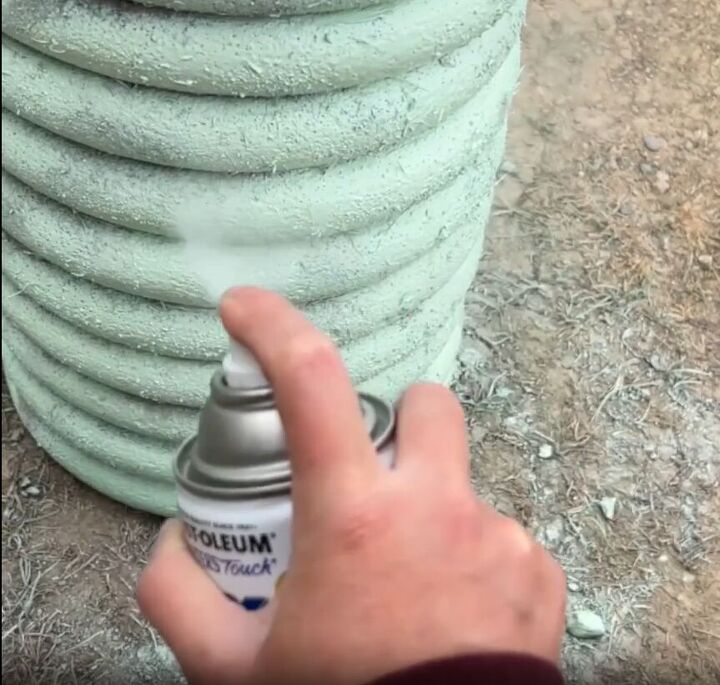 Spray painting the foam rings