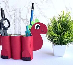 Fácil y colorido dinosaurio Craft - Utilizar como decoración, portalápices o más