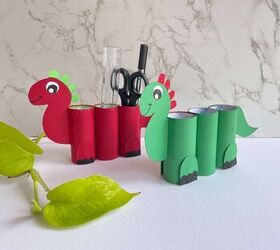 fcil y colorido dinosaurio craft utilizar como decoracin portalpices o ms, Dinosaurio Craft para ni os y adultos