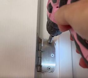 Removing hinge pins and old door hardware