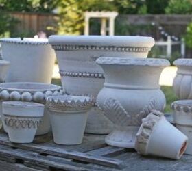 wakefield garden pottery knock off, cer mica blanca envejecida