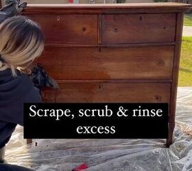 Scraping, scrubbing, and removing excess residue