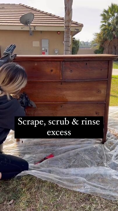 Scraping, scrubbing, and removing excess residue